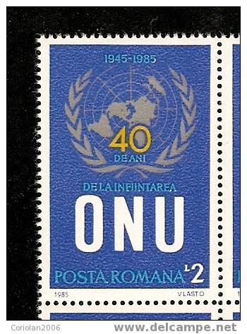 Romania 1985 / ONU - Ongebruikt