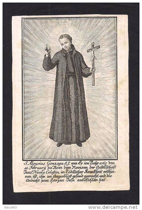 INCISIONE: S. LUIGI GONZAGA - Mm.80X120 - Religion & Esotérisme