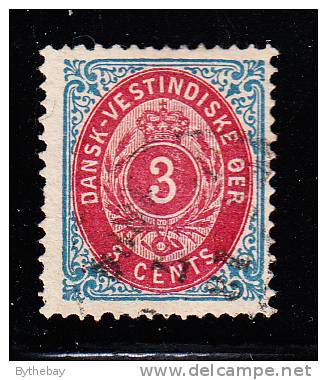 Danish West Indies Used Scott #6 3c Numeral - Denmark (West Indies)