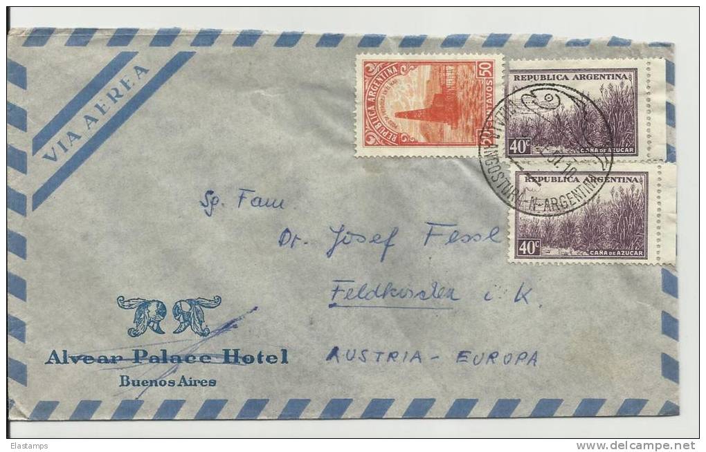 =Argentina  1951 Brief  Nach Austria - Storia Postale