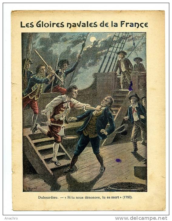 MARINE GLOIRES NAVALES FRANCAISES Couverture Protège Cahier  DUBOURDIEU 1793 / Coll. C. CHARIER SAUMUR - Book Covers