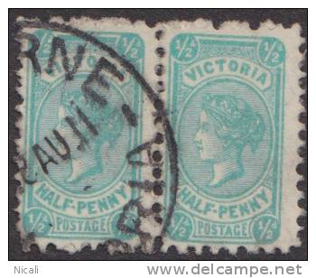 VICTORIA 1905 1/2d Pair QV SG 416a U XM1215 - Oblitérés