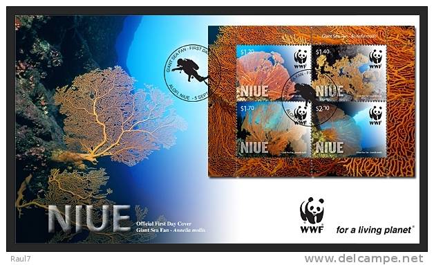 NIUE -2012 - Faune Marine, Coraux WWF - BF  FDC - Niue