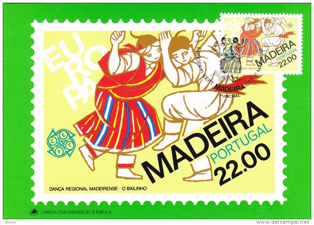 Madeire - Portugal - Europa CEPT - Carte Maximum De 1981 - Folklore - Danse - Tarjetas – Máximo