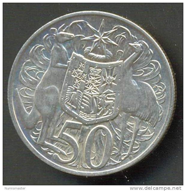 AUSTRALIA , 50 CENTS 1966 , SILVER AUNC - 50 Cents