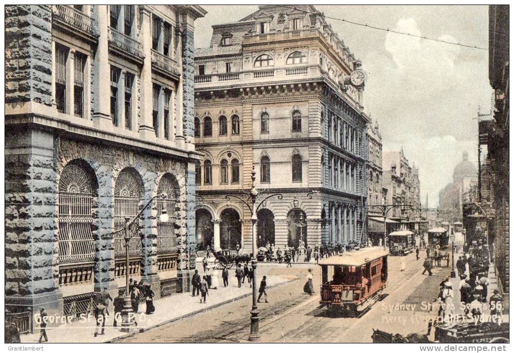 George St At GPO, Sydney Street Series 56, Kerry - Posted Probably 1906 - See 2nd Scan - Sydney
