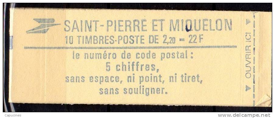 St PIERRE ET MIQUELON: 1986: Carnet De 10 Timbres (464a) - N° C464a** - Booklets