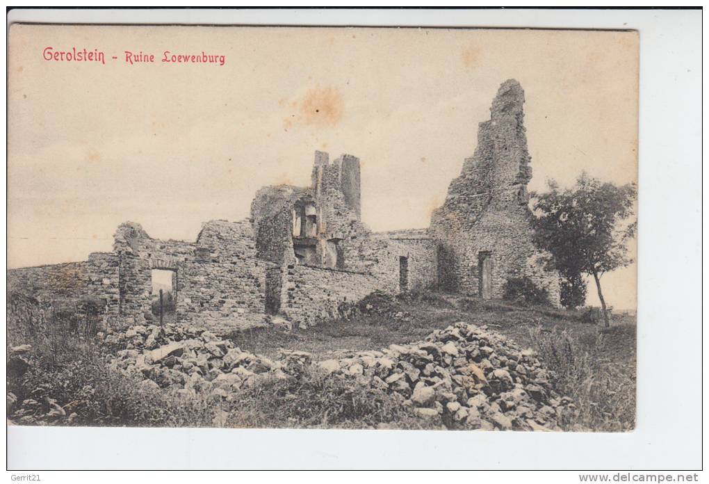 5530 GEROLSTEIN, Ruine Löwenburg, Leicht Fleckig, 1908 - Gerolstein