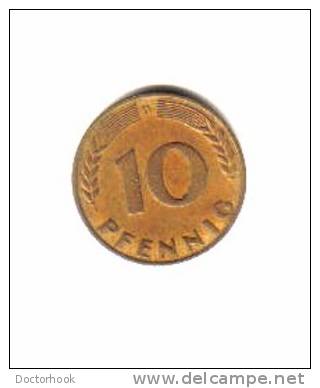 GERMANY    10  PFENNIG  1950 D  (KM # 108) - 10 Pfennig