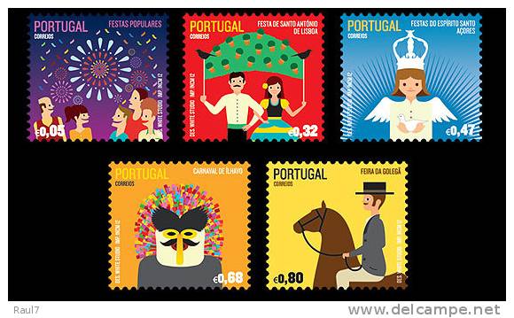 Portugal 2012 - Fêtes Traditionnelles Portugaises - 5v Neufs // Mnh - Unused Stamps