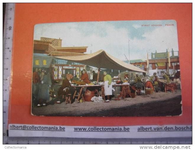 1 China Postcard - No Stamp   Pekin Pékin Peking Street Vendors In Color - China
