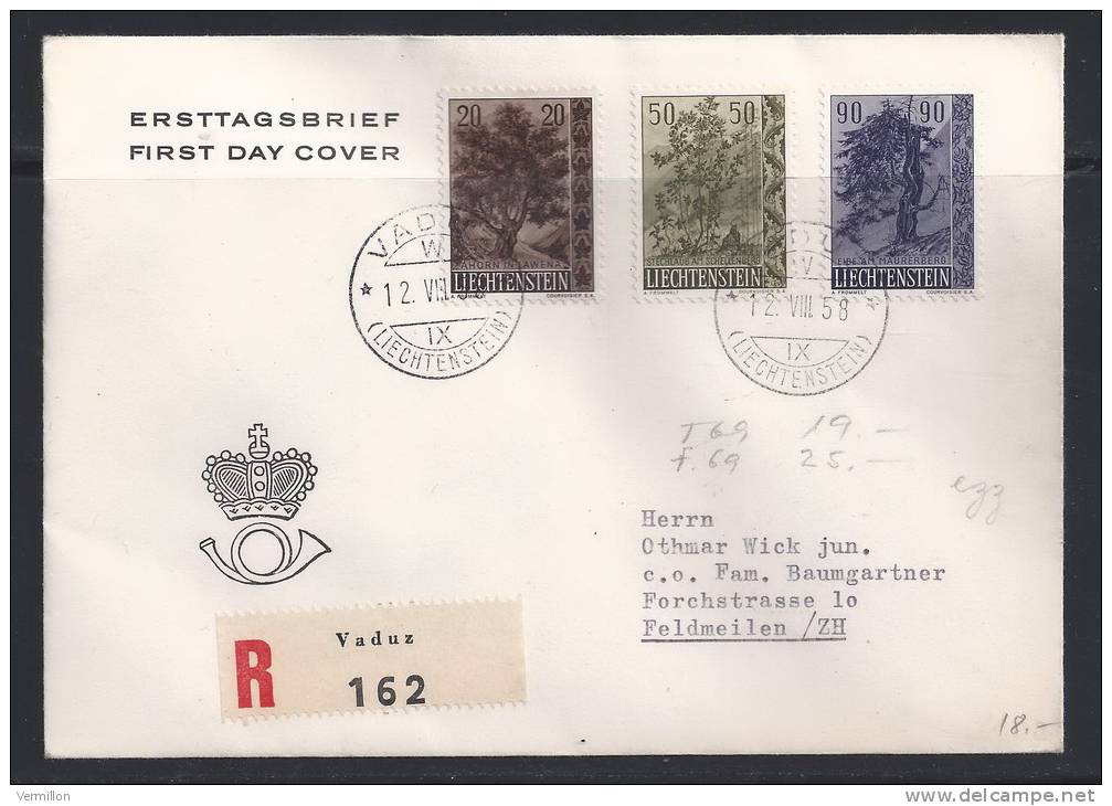 PZ--109--. SUPERBE LETTRE REC. De 1958 - N° 333/35,  Obl.  , COTE 25.00 € ,  Liquidation, - Storia Postale