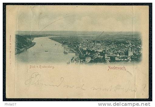 Blick V. Krahnenberg Andernach. - Old Postcard. Stengel & Co. Dresden 1798 - Andernach