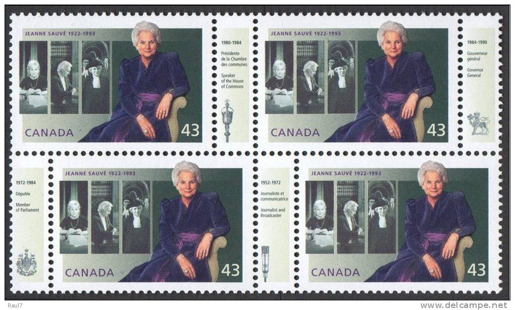 CANADA 1994 - Jane Sauvé - 4v Neufs // Mnh - Unused Stamps