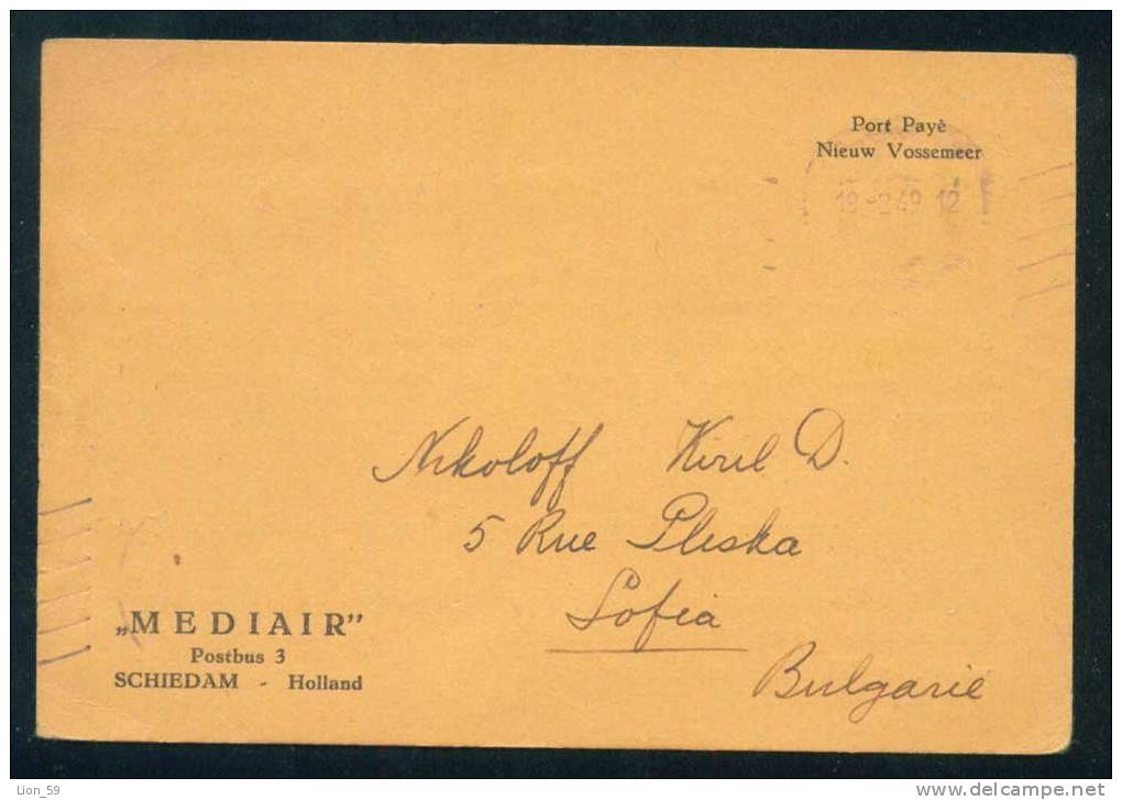 114435 / Envelope 1949 MEDIAIR , PORT PAYE , Netherlands Nederland Pays-Bas Paesi Bassi Niederlande - Covers & Documents