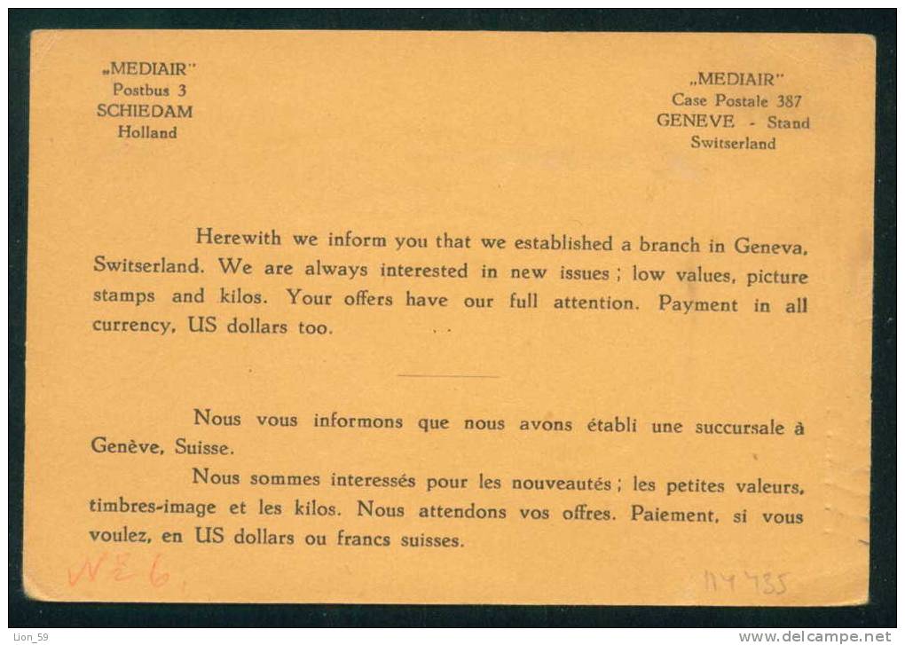 114435 / Envelope 1949 MEDIAIR , PORT PAYE , Netherlands Nederland Pays-Bas Paesi Bassi Niederlande - Brieven En Documenten