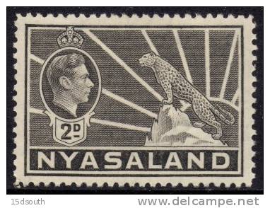 Nyasaland - 1938 KGVI 2d Grey (*) # SG 133 , Mi 58 - Nyassaland (1907-1953)