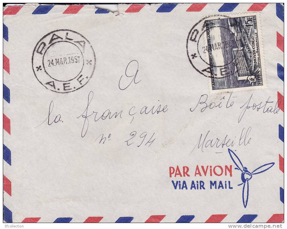 Pala Tchad Afrique Colonie Française Devant De Lettre Par Avion Pour Marseille Marcophilie - Lettres & Documents