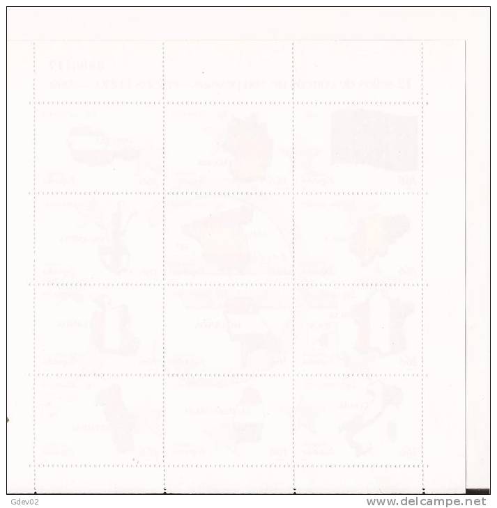 ESMP64-B051TCSC.España.Sp Ain.Espagne.Banderas.MINI PLIEGO  PAISES EURO.1999.(Ed. MP 63**) Sin Charnela.LUJO - Commemorative Panes