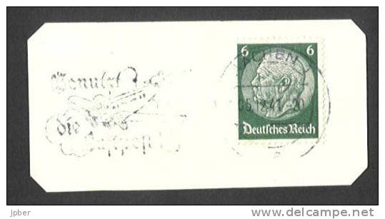 (J495) Allemagne - N° 445 Sur Fragment Avec Flamme "Benutzt Die Lüftpost" - Oblitérés