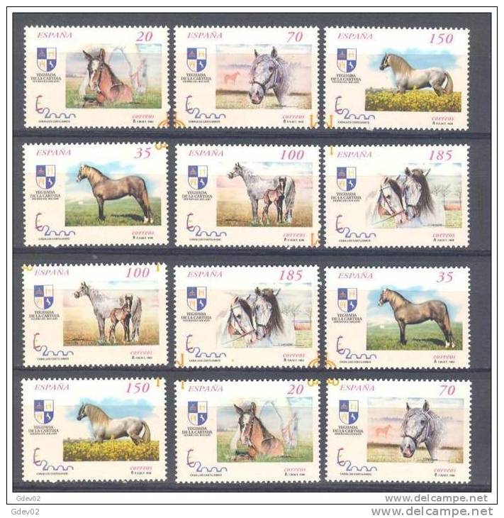 ESS3608-L3867TEXSC.Exposic Ion Mundial  Filatelia.SH MINIPLIEGO Nº 62 CABALLOS.1998 (Ed. 3608/3613A**) Sin Charnela.LUJO - Other & Unclassified