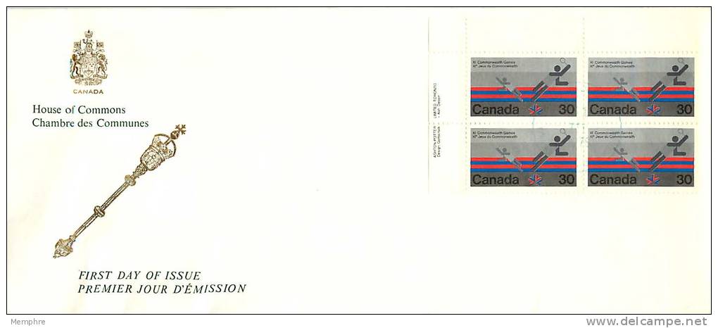 1978 Commonwealth Games Badminton   House Of Commons Cachet Chambre Des Communes Sc 758 - 1971-1980