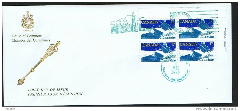 1979  White Water Race Pl Block House Of Commons Cachet Chambre Des Communes Sc 833 - 1971-1980