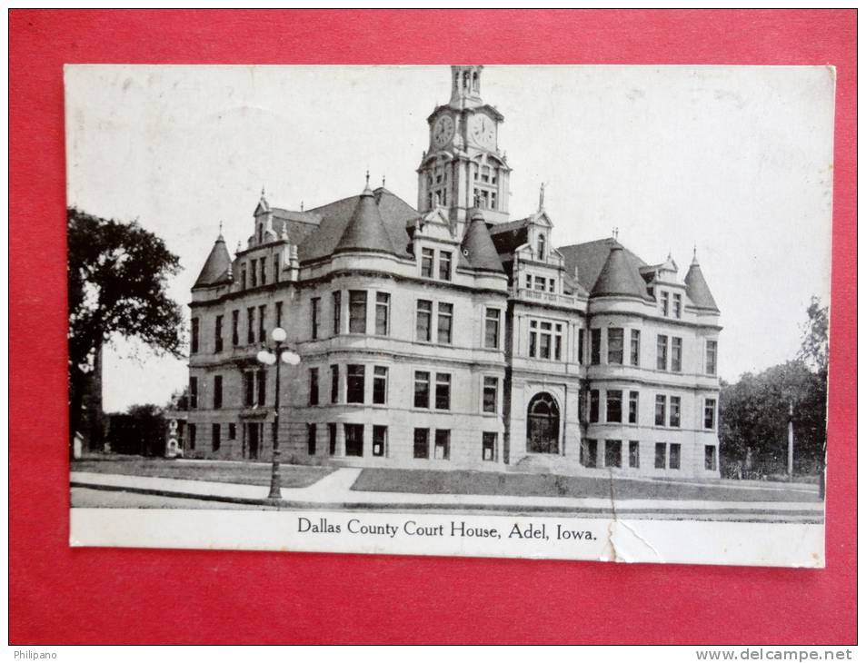 Adel Iowa  Dallas County Court House  1914 Cancel= ====  = Ref 664 - Andere & Zonder Classificatie
