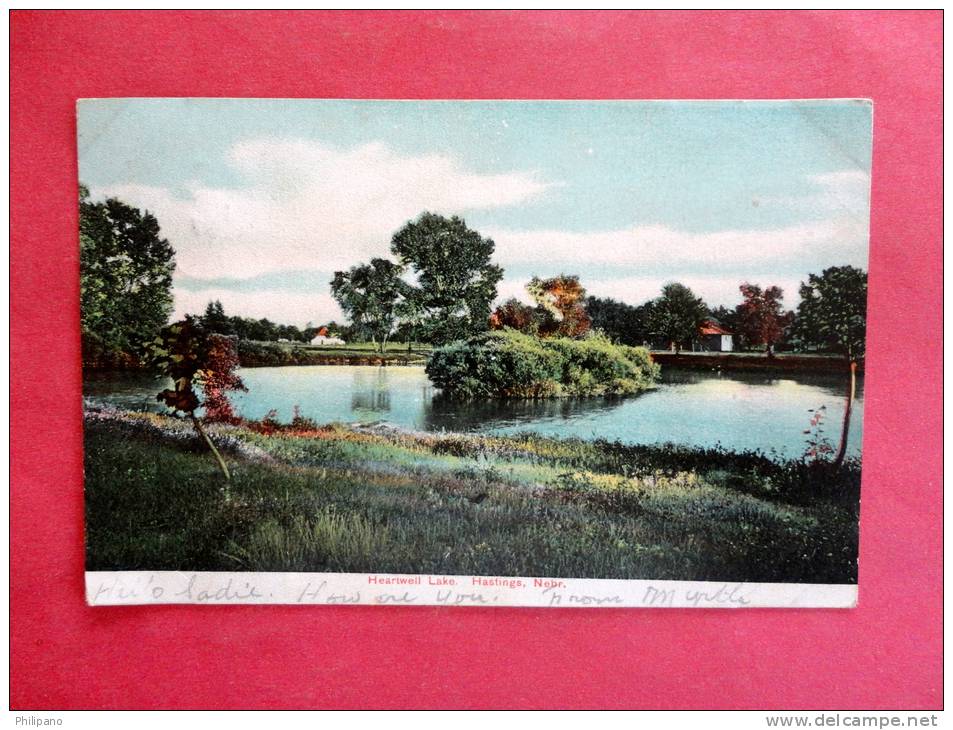- Nebraska > Hastings    Heartwell Lake  1907  Cancel=  = Ref 664 - Hastings