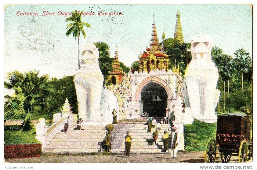 Entrance, Shwe Dagon Pagoda, Rangoon - Myanmar (Burma)