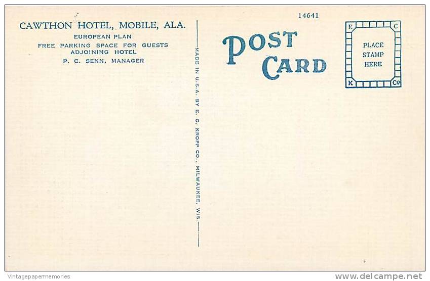 107630-Alabama, Mobile, Cawthon Hotel - Mobile