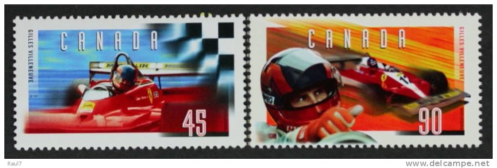 CANADA 1997 - Voitures F1, G.Villeneuve - 2v Neufs // Mnh - Unused Stamps