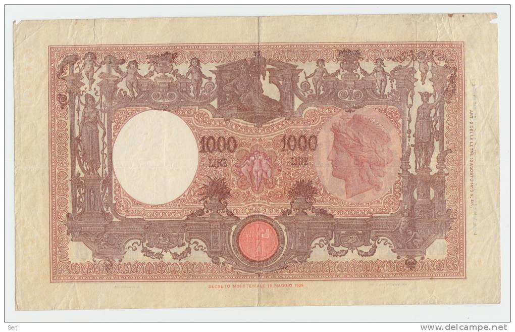 Italy 1000 Lire 1943 P 62 - 1000 Liras