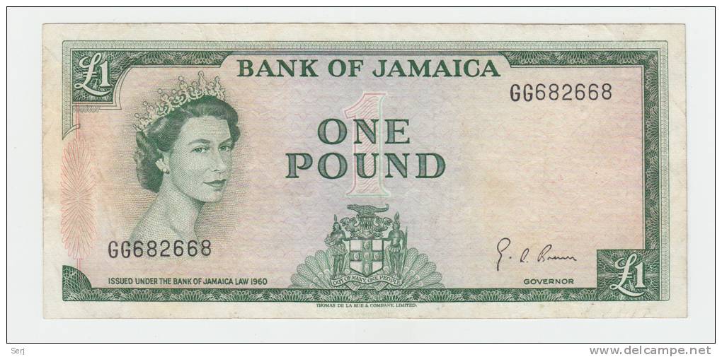 Jamaica 1 Pound 1960 (1964) VF++ P 51Ce - Jamaica