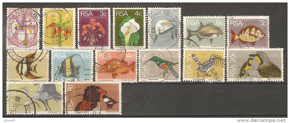 South Africa 1974-76  Flora + Fauna  (o) - Oblitérés