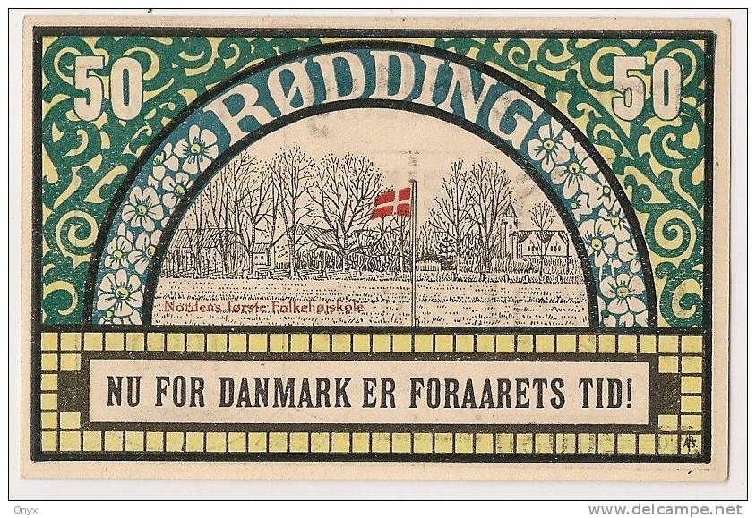 DANEMARK / DENMARK / GERMANY - RÖDDING / 50 PENNIG 1920 - Dinamarca