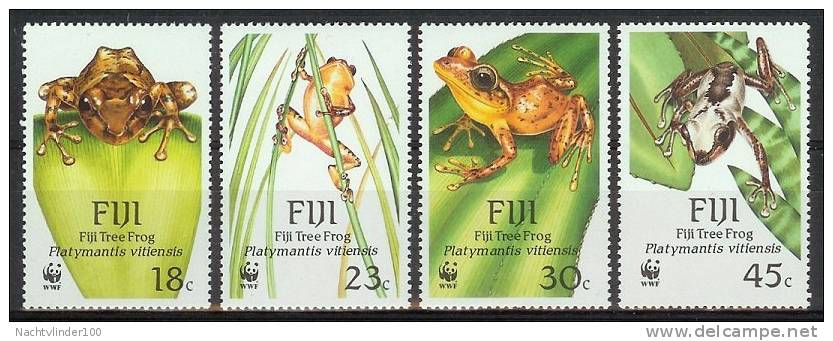 Mis072s WWF FAUNA AMFIBIE KIKKER AMPHIBIAN FROG FRÖSCHE FIJI 1988 PF/MNH # - Rane