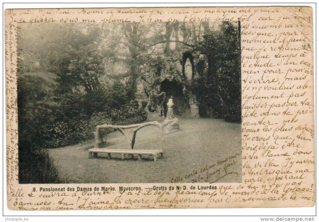 Mouscron, Pensionnat Des Dames De Marie, Grotte De N.D.de Lourdes (pk5831) - Moeskroen