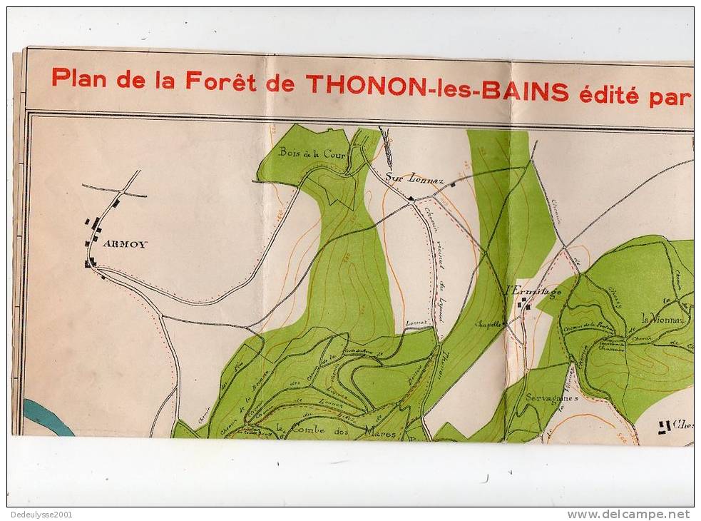 Sept12  Thonon Les Bains  Plan De La Forêt - Carte Topografiche