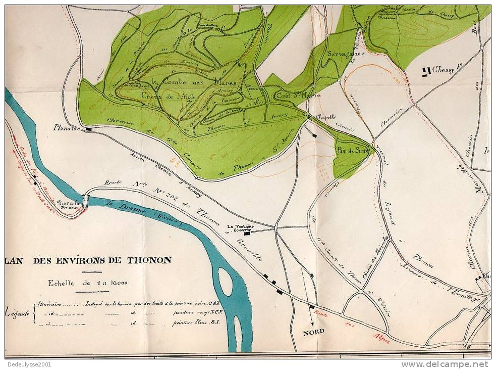 Sept12  Thonon Les Bains  Plan De La Forêt - Topographische Kaarten