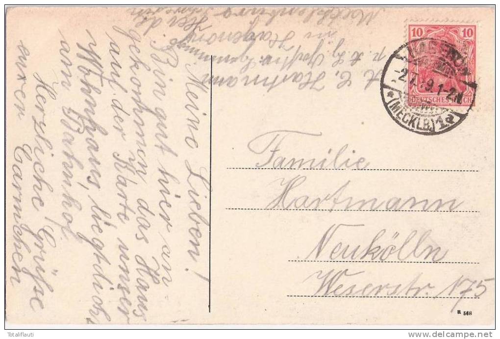 Hagenow Heide Mecklenburg Gastwirtschaft Zur Eiche Belebt 2.7.1919 Gelaufen - Hagenow