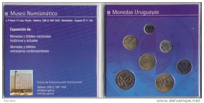 ® URUGUAY - Set De 7 Monedas Circulantes - Uruguay