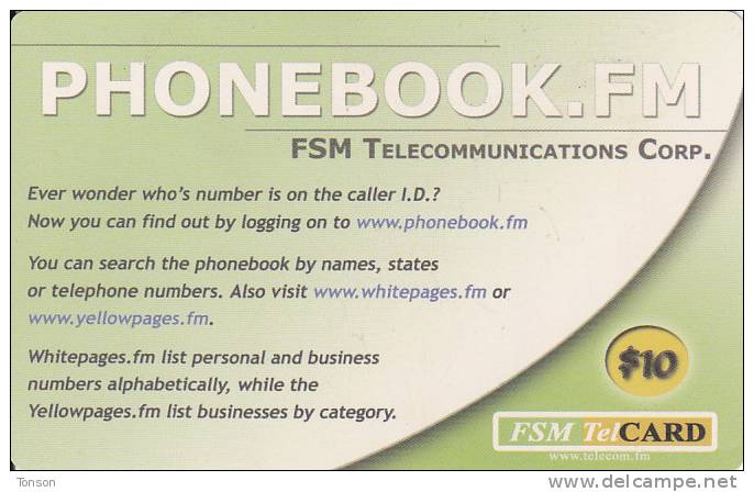 Micronesia, FSM-R-113, Twelfth Edition (Remote Memory), Phonebook.fm, 2 Scans. - Mikronesien