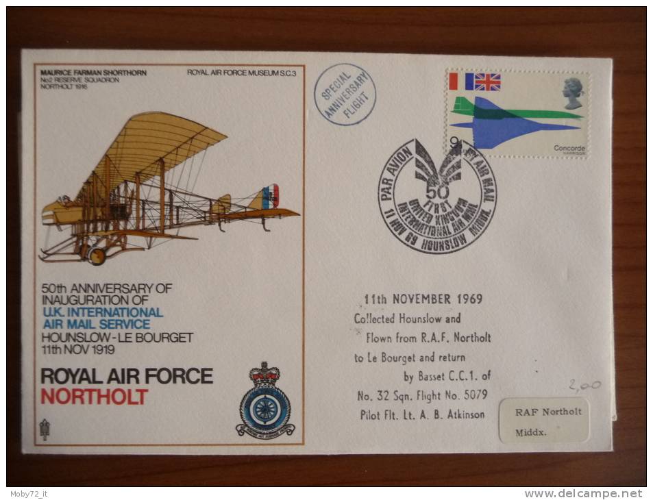 Regno Unito - 1969 - Annullo Speciale Royal Air Service - Mi N. 505 - 1952-71 Ediciones Pre-Decimales