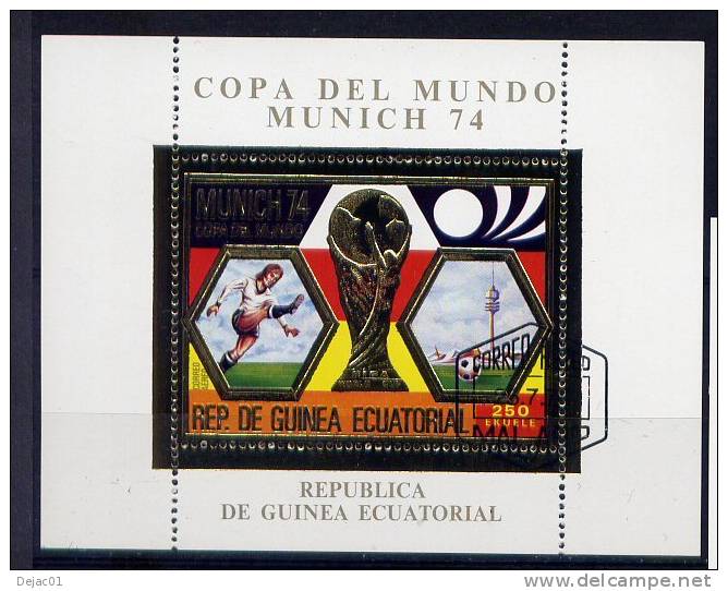 Guinée - Bloc Feuillet OR - Coupe Du Monde De Football 1974 Munich - 1974 – Germania Ovest