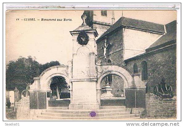 56   GUIDEL  MONUMENT  AUX  MORTS  +  CANON   1X644 - Guidel