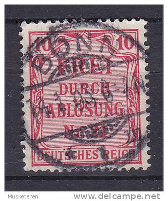 Deutsches Reich 1903-05 Mi. 4    10 Pf Zahldienstmarke Preussen 'Frei Durch Ablösung Nr. 21' Deluxe BONN 1903 Cancel !! - Officials