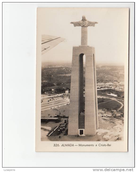 PORTUGAL - ALMADA   [#057] - MONUMENTO A CRISTO REI VISTO DE AVIÃO - POSTALFOTO - Setúbal