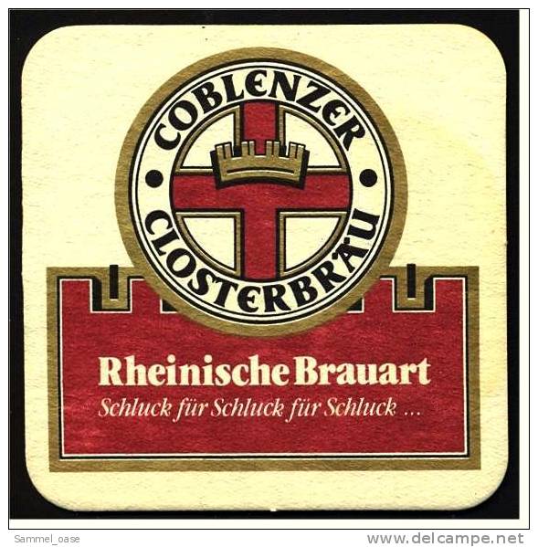 Bierdeckel  Coblenzer Closterbräu  -  Rheinische Brauart  -  Schluck Für Schluck Für Schluck - Sous-bocks