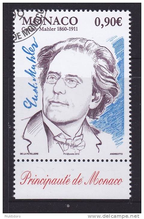 Monaco Mi 2965 150th Anniversary Of Gustav Mahler's Birth - 2009 - Storia Postale